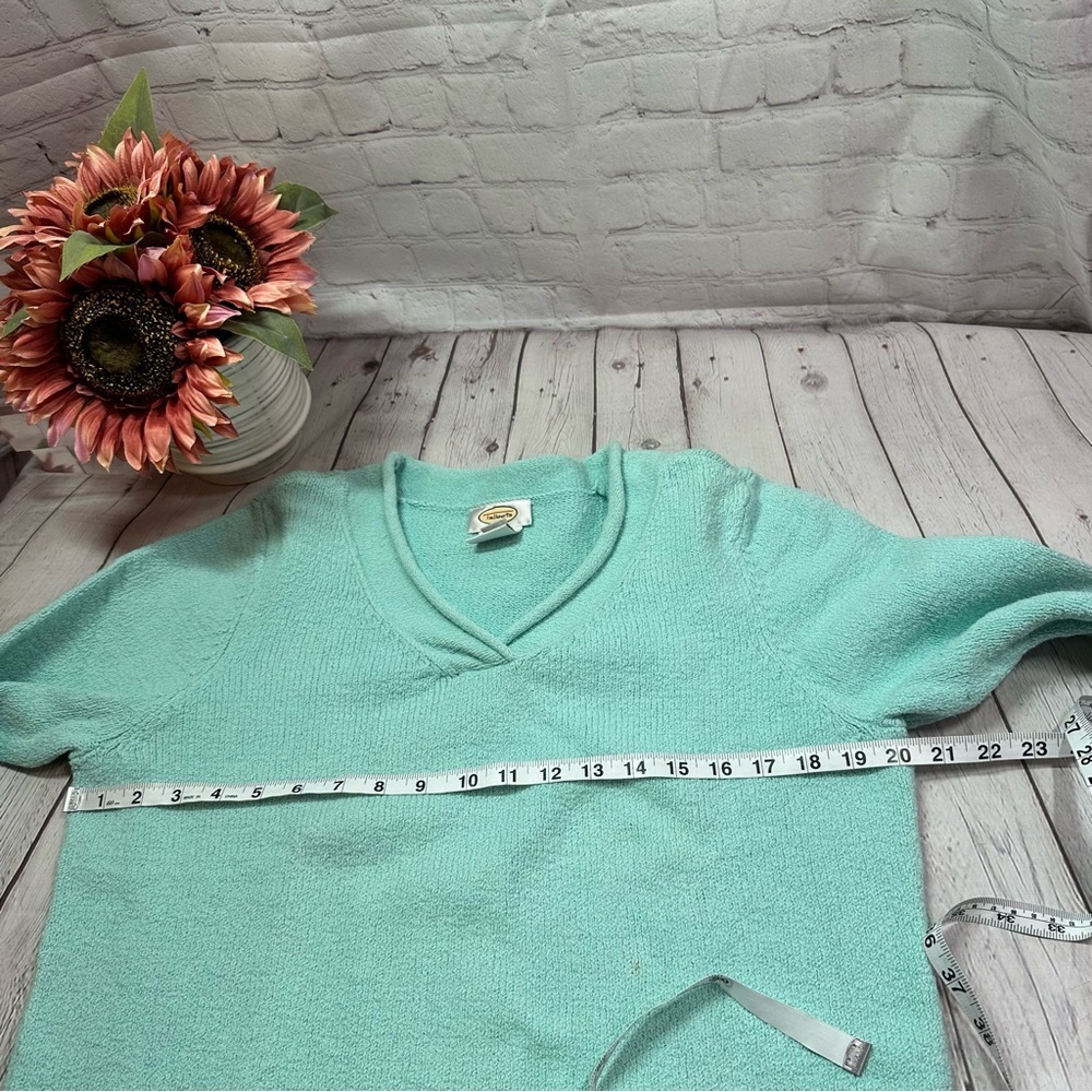 Talbots Mint V-Neck Sweater Womens L layering beach coastal business casual - Picture 5 of 7